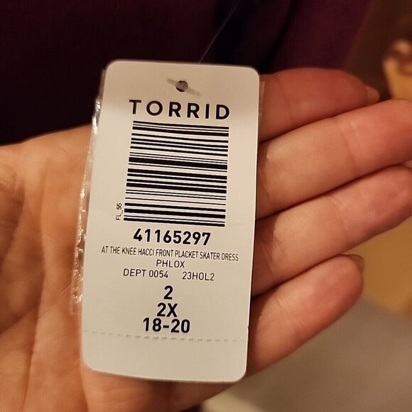 Torrid Plush Skater Dress 2x Purple Long Sleeve Pockets NWT Super Soft - Picture 3 of 7